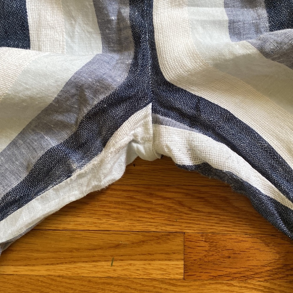 J.Crew Point Sur Linen Striped Paperbag Waist Pants - Picture 8 of 9